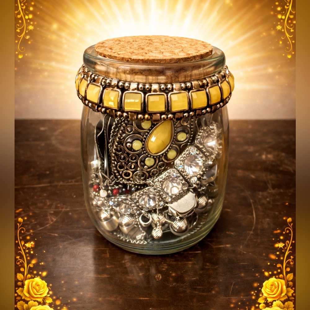 “Sparkling Sunshine” Small Mystery Jewelry Jar